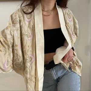 Anthropologie Bl^nk Creme Kimono Cardigan